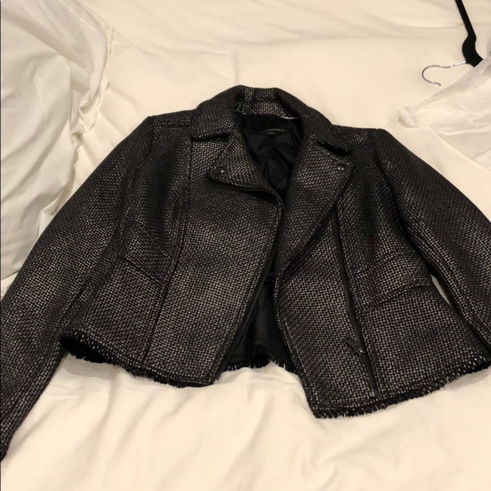 Banana Republic Black Shiny Jacket Size 4